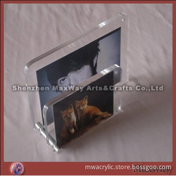 Equisite Ingenious Freestanding Combined High Clear Polished Acrylic Prints/Picture/Photo/Card Holde